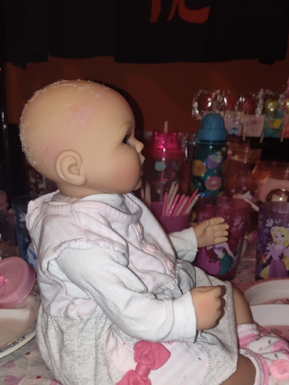 Reborn Pink and Cream Baby Doll with Heart-Print Hat - Picture 13 of 16